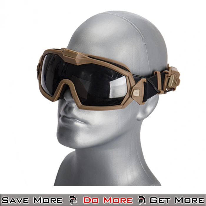 WST Tactical Anti-Fog Goggles (Tan) Tactical Military Ballistic Airsoft Safety Goggles for Eye Protection