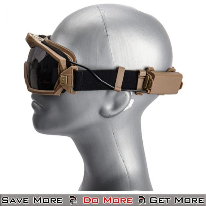 WST Tactical Anti-Fog Goggles (Tan) Tactical Military Ballistic Airsoft Safety Goggles for Eye Protection
