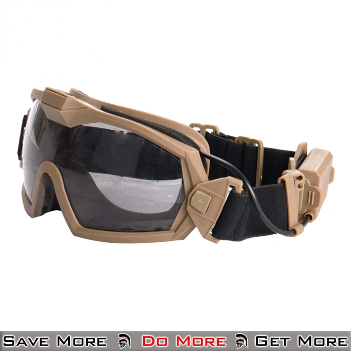 WST Tactical Anti-Fog Goggles (Tan) Tactical Military Ballistic Airsoft Safety Goggles for Eye Protection