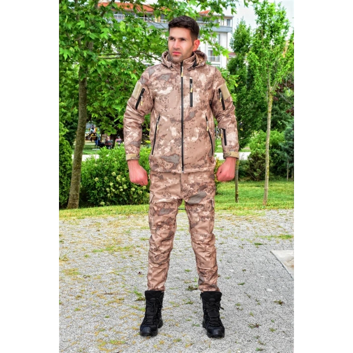 Goratex Soğuk İklim Softshell Mont Pantolon Jandarma Kamuflaj Special Marka