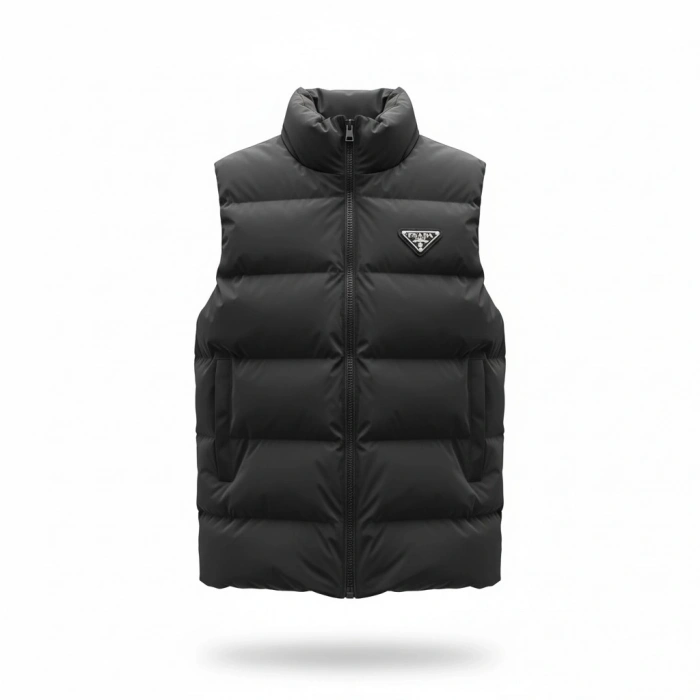 Şişme Fermuarlı Kolsuz Çelik Yelek Siyah 3a Seviye, Erkek Şişme Kolsuz Yelek 9MM PRADA