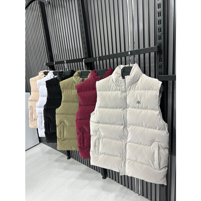 Şişme Fermuarlı Kolsuz Çelik Yelek Siyah 3a Seviye, Erkek Şişme Kolsuz Yelek 9MM Armani Exchange