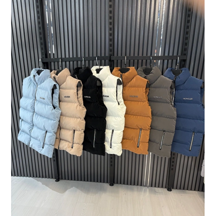 Şişme Fermuarlı Kolsuz Çelik Yelek Siyah 3a Seviye, Erkek Şişme Kolsuz Yelek 9MM Moncler