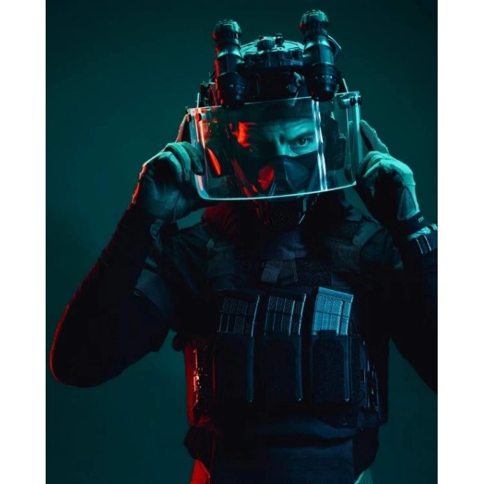 Vizörlü Balistik Kask Koruyucu Miğfer Siyah Kulaksız 3a Level Fast Cut Helmet