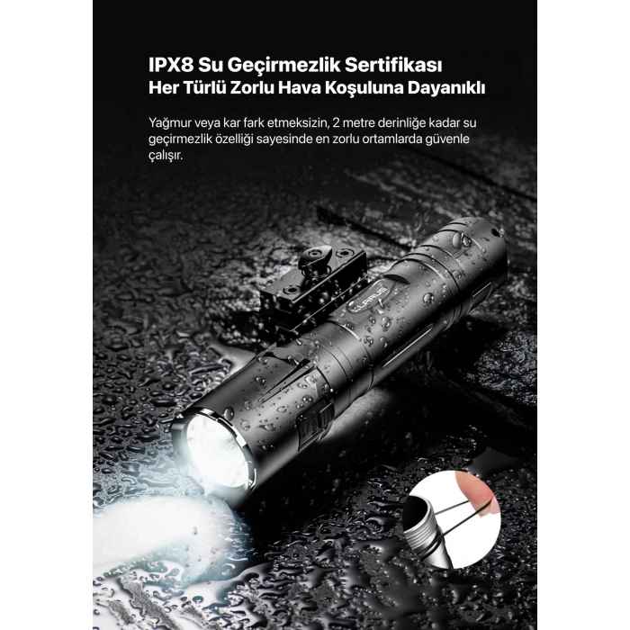 Klarus GL4 Tactical Rail 3300 Lümen Tüfek Feneri