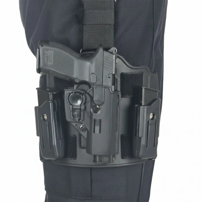 CANİK MC9 PRİME POLİMER Siyah Bacak Kılıfı CIRTLI KLİPSLİ FUL SET