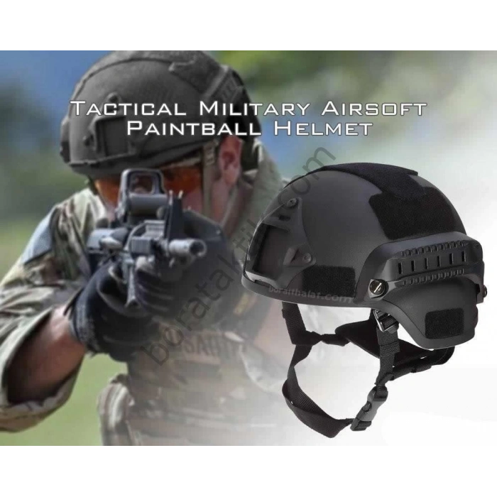 Airsoft Koruyucu Başlık Siyah Kask Yeni