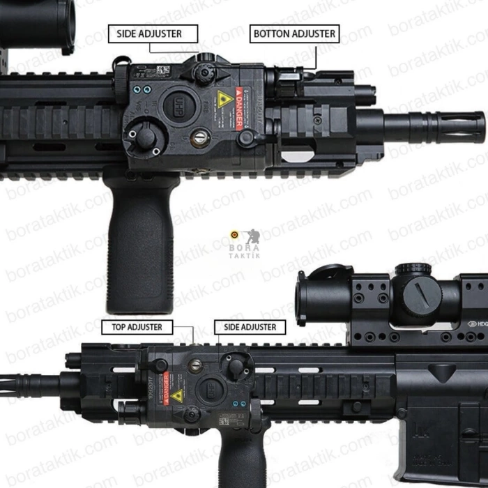 PEQ15 TAKTİK YEŞİL Lazerli Fener LA-5C UHP /IR Airsoft