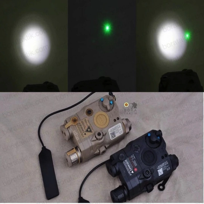 PEQ15 TAKTİK YEŞİL Lazerli Fener LA-5C UHP /IR Airsoft