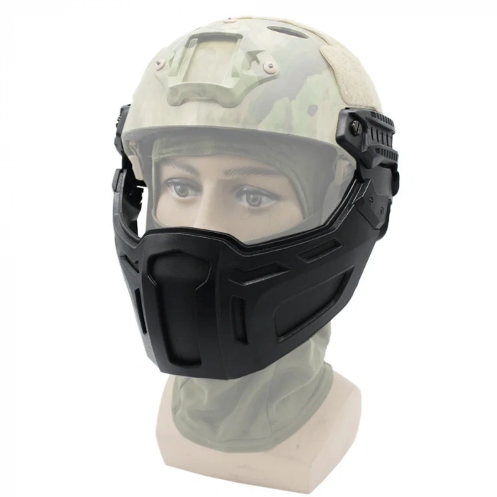 Kask İçin Koruyucu Maske ,Airsoft Yüz Maskesi Ghost Yarım Yüz Polimer Maske