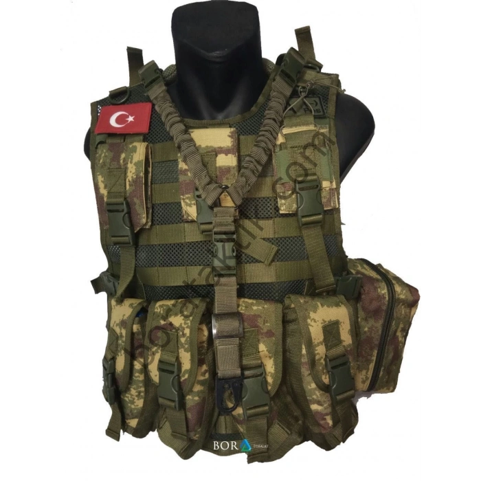 Ak47 Hücum Yeleği 4 Lü Fileli (Plakalıklı)