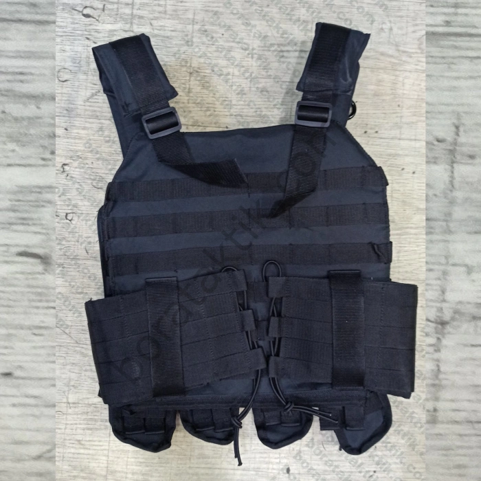 AK47 Hücum Yeleği Siyah (Plakalıklı)