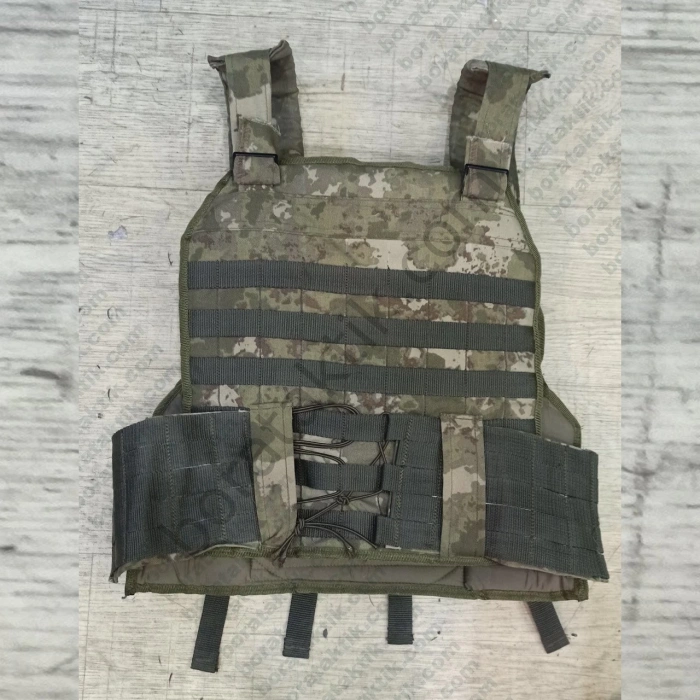 AK47 Hücum Yeleği Yeni TSK Kamuflaj Kapaklı (Plakalıklı)