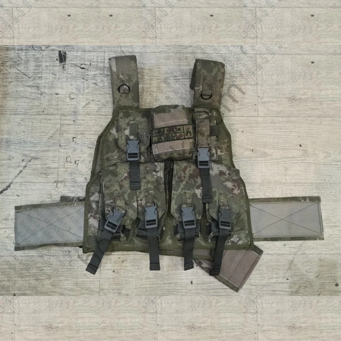AK47 Hücum Yeleği Yeni TSK Kamuflaj Kapaklı (Plakalıklı)