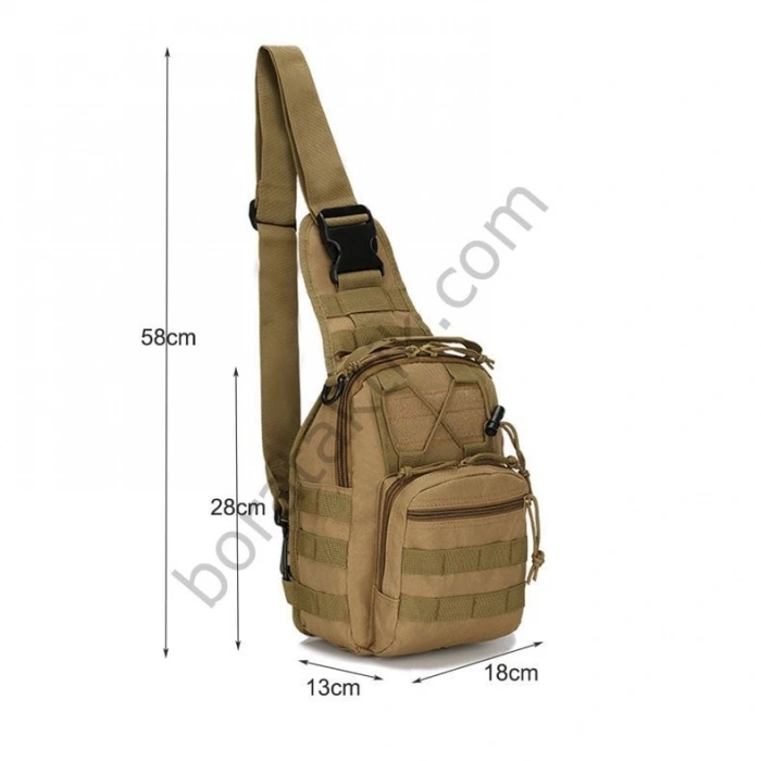 Omuz Çantası Orta Boy, Çapraz Çanta,Taktik Yan Çanta 15LT 25x22cm