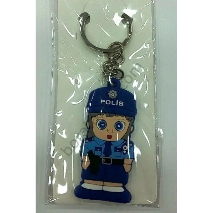 Anahtarlık EGM Polis Silikon Maskot Bayan