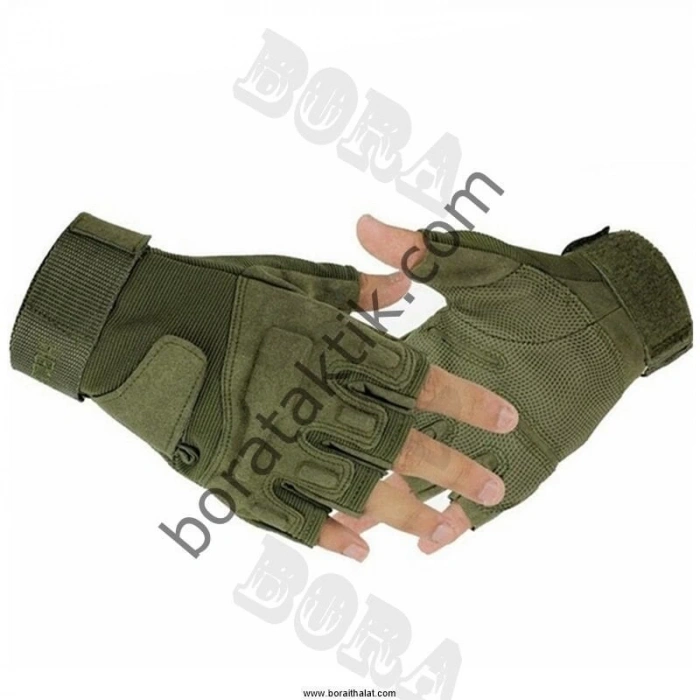 Askeri Eldiven KISA KEMİKSİZ Taktik Haki