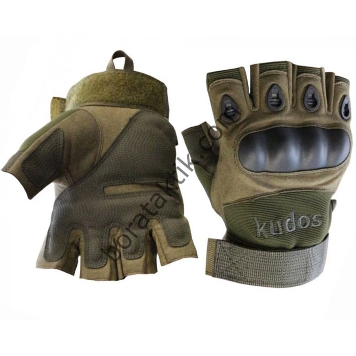 Askeri Kısa Eldiven Kemikli Haki