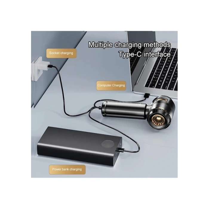 AUHMA 16000pa Güçlü 3 Kademeli Vakumlu Kablosuz Üflemeli Mini Araç Süpürgesi A KALİTE