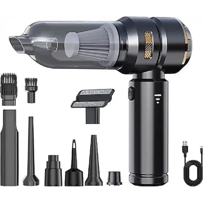 AUHMA 16000pa Güçlü 3 Kademeli Vakumlu Kablosuz Üflemeli Mini Araç Süpürgesi A KALİTE