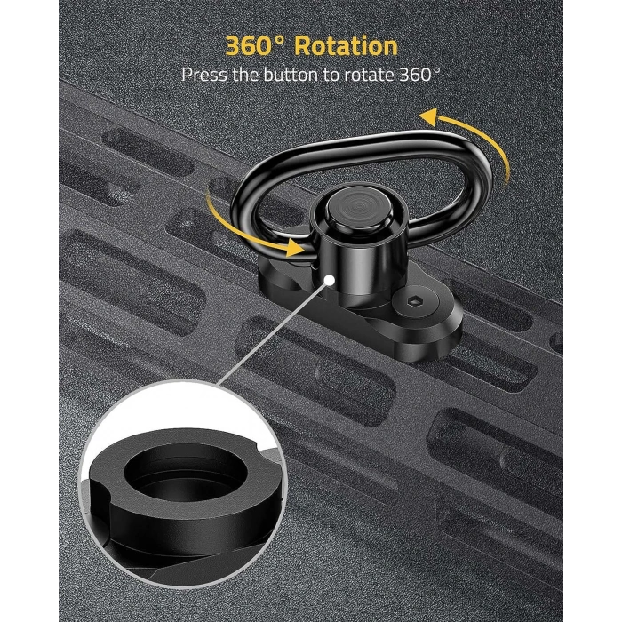 Av Tüfekleri için Mlock Kayış QD ray aparatı 360 Döner Bas Çıkarlı Adaptör,MLOK Kayış Aparatı