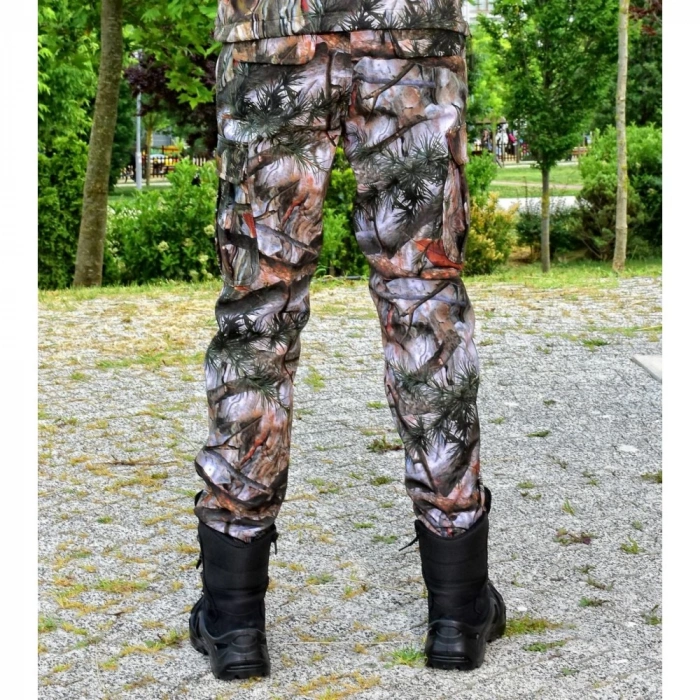 AVCI PANTOLONU SAZ DESEN Softshell Kışlık Pantolon, Su ve Rüzgar Geçirmez Polarlı