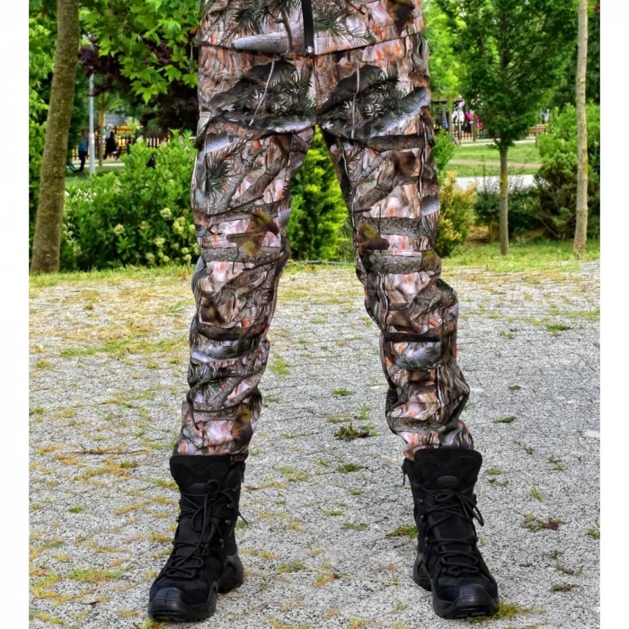 AVCI PANTOLONU SAZ DESEN Softshell Kışlık Pantolon, Su ve Rüzgar Geçirmez Polarlı