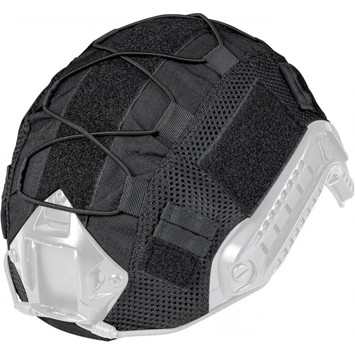 Siyah Balistik Başlık Lastikli Kask Kılıfı ,Black Helmet Cover
