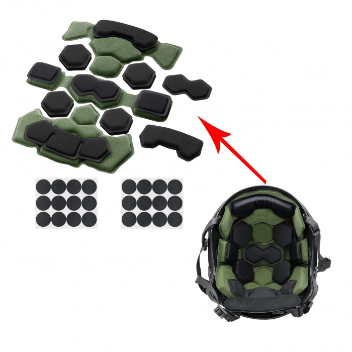 Balistik Kask Ayarlı Çene Kayış ve Sünger Seti