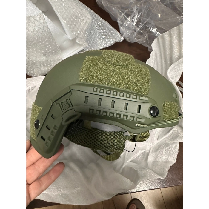 Balistik Kask Kulaksız Raylı SEVİYE 3A KOMPOZİT KEVLAR Miğfer FAST cut Helmet Plastik İç Aksamlı, Pedleri Köpük Süngerli