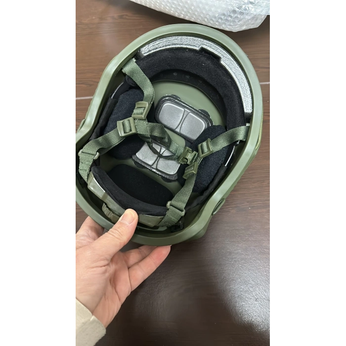 Balistik Kask Kulaksız Raylı SEVİYE 3A KOMPOZİT KEVLAR Miğfer FAST cut Helmet Plastik İç Aksamlı, Pedleri Köpük Süngerli