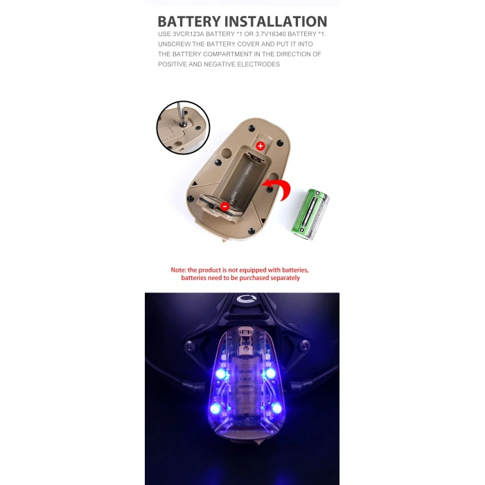 Kask TEPE SİNYAL IŞIĞI,Kızılötesi Flaşör ,Dost düşman tanıma ışığı kask için, kask lambası mavi yeşil kırmızı IR Strobe su geçirmez açık Survival emniyet sinyal flaş lambası