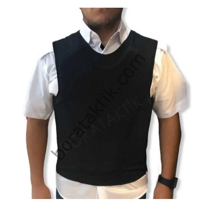 Gömlek Altı Fermuarlı Çelik Yelek,SEVİYE 3a 44 magnum KURŞUN GEÇİRMEZ ÇELİK YELEK ATLET Likralı Streç