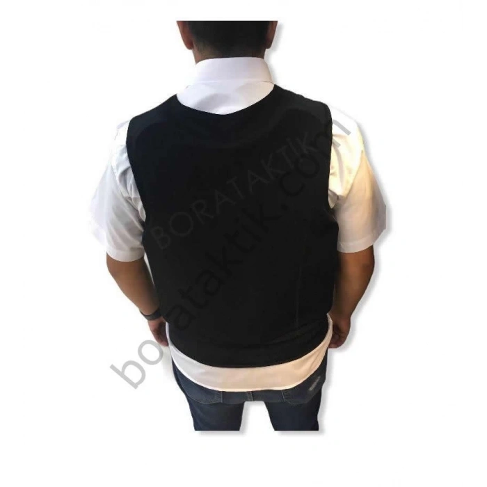 Gömlek Altı Fermuarlı Çelik Yelek,SEVİYE 3a 44 magnum KURŞUN GEÇİRMEZ ÇELİK YELEK ATLET Likralı Streç