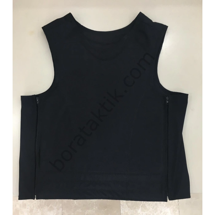 Gömlek Altı Fermuarlı Çelik Yelek,SEVİYE 3a 44 magnum KURŞUN GEÇİRMEZ ÇELİK YELEK ATLET Likralı Streç