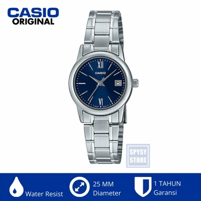 CASIO Analog Metal Kasa Tarihli LTP-V002D-2B3UDF Bayan Kol Saati orjinal kutulu