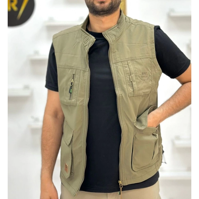KURŞUN GEÇİRMEZ Fermuarlı Erkek Yelek Çok Cepli Avcı Yelek İthal ,3a Level