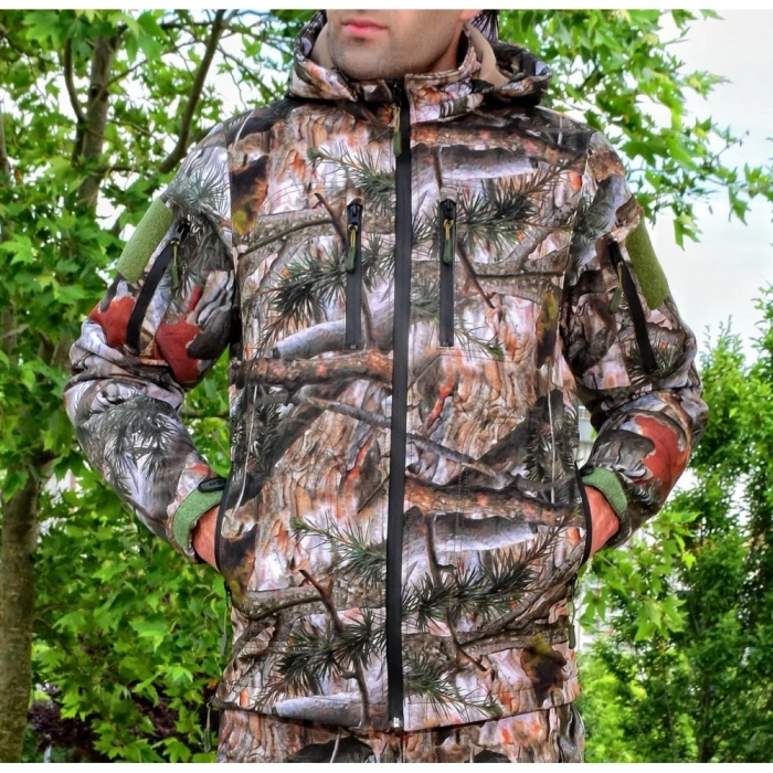 AVCI MONTU SAZ DESENLİ Softshell Mont Su Ve Rüzgar Geçirmez