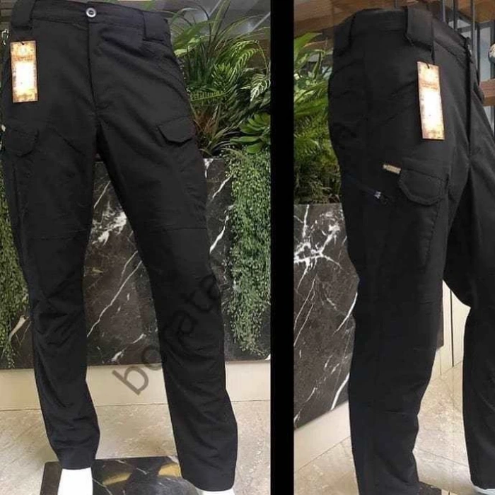 Combat Siyah Likralı Ripstop Taktik Koruma Pantolonu