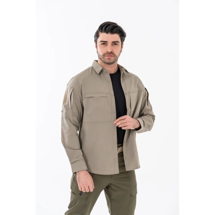 Combat Tactical Outdoor Taktik Gömlek Fermuar Cepli Koruma Swat Gömlek - 420