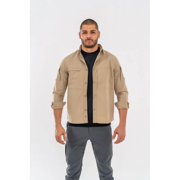 Combat Tactical Outdoor Taktik Gömlek Fermuar Cepli Koruma Swat Gömlek - 420