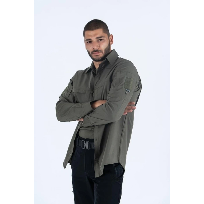 Combat Tactical Outdoor Taktik Gömlek Fermuar Cepli Koruma Swat Gömlek - 420