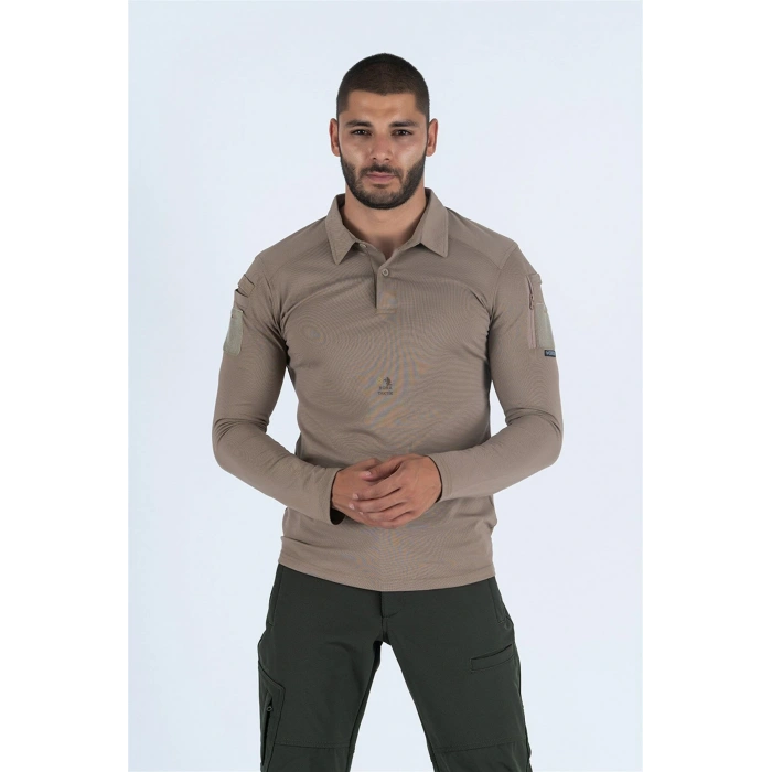 Combat Taktik Pike Tişört Uzun Kol / Yakalı