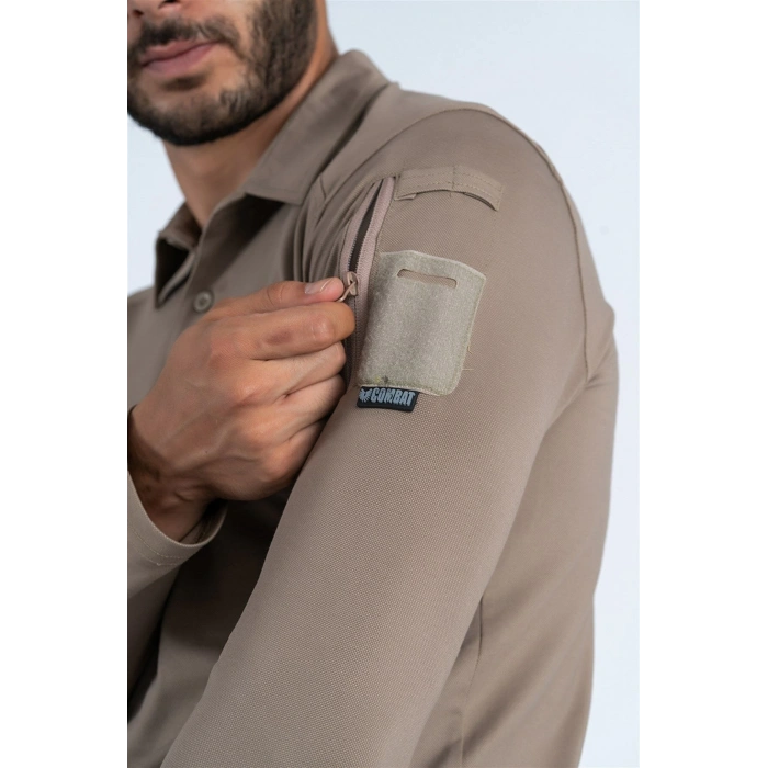 Combat Taktik Pike Tişört Uzun Kol / Yakalı