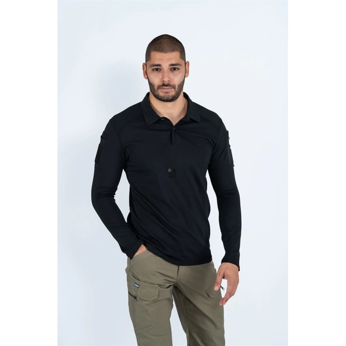 Combat Taktik Pike Tişört Uzun Kol / Yakalı