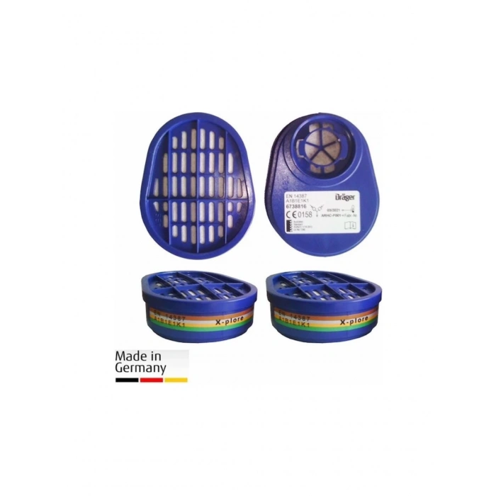 Drager X-Plore 3300 Yarım Yüz Gaz Maskesi + 2 Adet A1B1E1K1