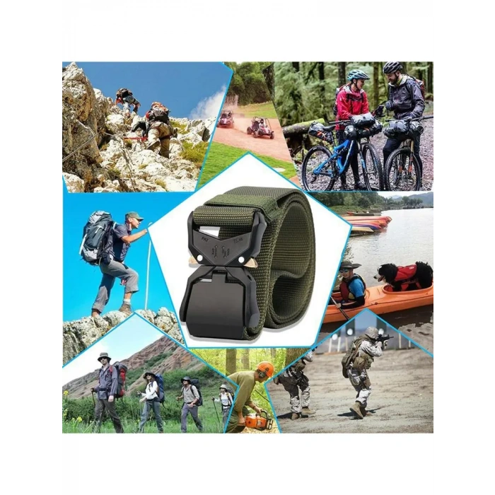 Kobra Çelik Tokalı Çöl Rengi Taktik Kemer