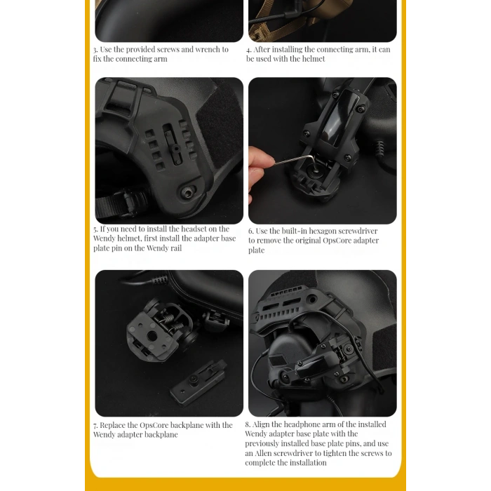 EARMOR-MOD3 KULAKLIK İÇİN KASKA TAKMA BRAKETİ ,KULAKLIK ADAPTÖRÜ