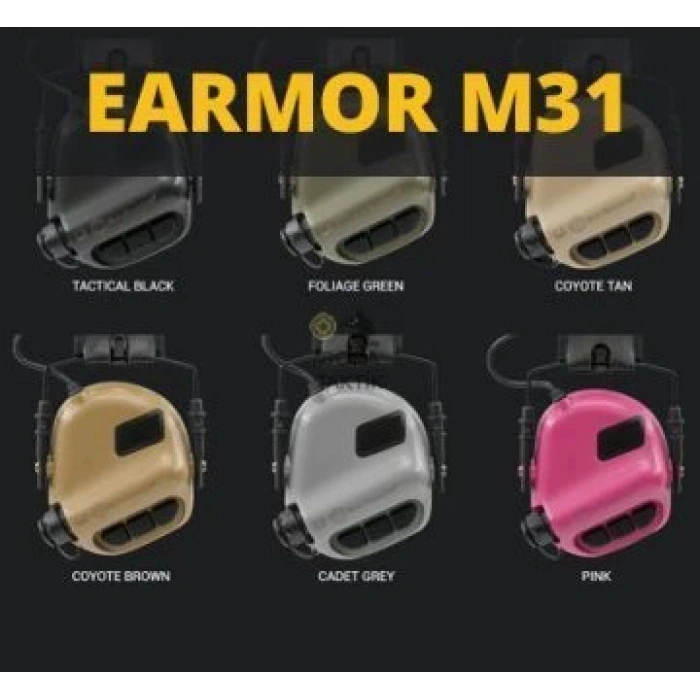 OPSMEN EARMOR M31 MOD3 Aktif Koruma Atış Kulaklığı (Cayote Brown) Kahverengi Hardal