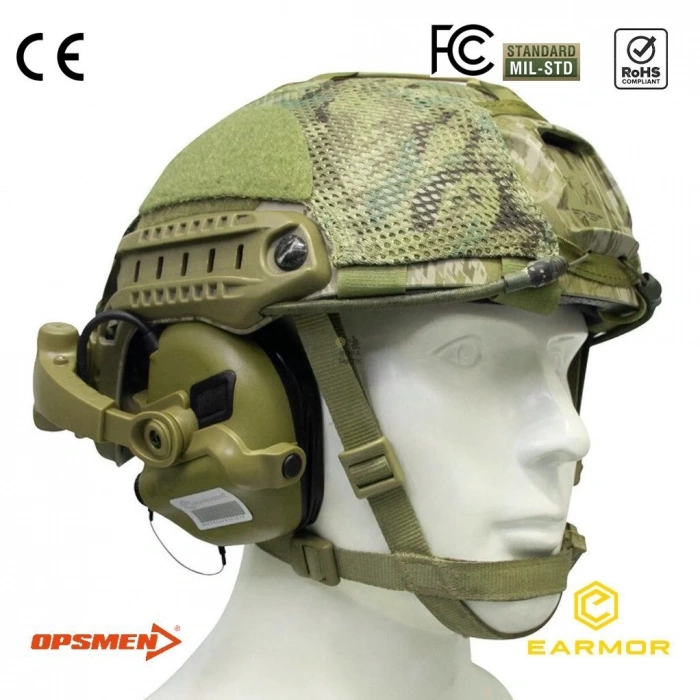 Earmor M31X Mark3 Milpro Mikrofonsuz İşitme Koruyucu Arka Ray Uyumlu Kulaklık - Yeşil